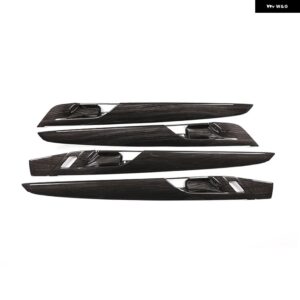 BMW ABS カーボン X1 F48 X2 F47 2016-2021 インナードアパネル 装飾 カバー トリム 4個 - Black Wood Grain