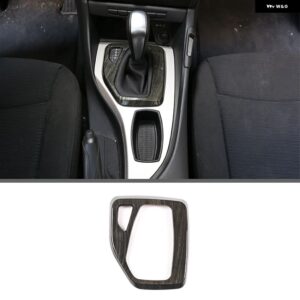 BMW ABS カーボンカースタイリングコンソールギアパネルフレームコンソールギアシフトパネルカバー トリム X1 E84 2010-2015 - Black Wood Grain 2