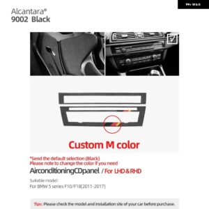 BMW アルカンターラ 5 シリーズ F10 F18 カーセンターコンソール CD パネルカバー トリム M パフォーマンス ステッカー インテリア スタイリング - custom m logo