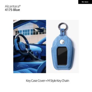 BMW アルカンターラキーケースカバー キーチェーン 5 7 シリーズ G11 G12 G30 G31 G32 I8 I12 I15 G01 X3 G02 X4 G05 X5 G07 X7 - Alcantara Blue M