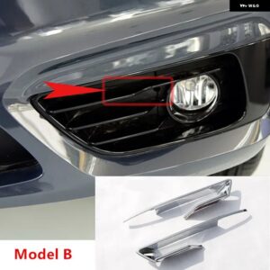 BMW ABS 2 シリーズ アクティブ ツアラー F45 F46 2015-2017 フロントリア フォグライト 装飾 カバー トリム グリル 装飾 ストリップ - Style B