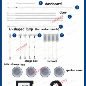 BMW 3GT F34 4 シリーズ F32 F33 F36 2010-2019 ドア足元 ダッシュボード 装飾 ランプ LED アプリ 制御 ネオンアンビエントライト - Set 2