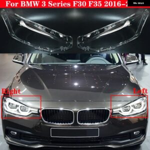 BMW フロント ヘッドライト カバー 3 シリーズ F30 F35 F82 2016-2018 318I 320I 330I 340I ヘッドランプ ランプカバー ヘッドライト ガラスキャップ - Left