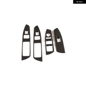BMW ABS カーボン窓ガラスリフトスイッチ ボタンコントロールパネルフレームカバー トリム 7 シリーズ G11 F01 2009-2018 - F01 2009-20142