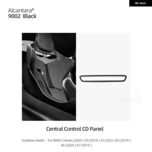 BMW アルカンターラ G20 Z4 G29 X3 G01 X5 G05 X6 G06 X7 G07 カーセンターコントロールボリュームボタンフレームカバー トリム M パフォーマンス - black