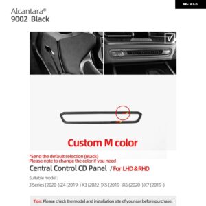 BMW アルカンターラ G20 Z4 G29 X3 G01 X5 G05 X6 G06 X7 G07 カーセンターコントロールボリュームボタンフレームカバー トリム M パフォーマンス - Black M