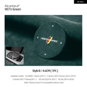 BMW アルカンターラ G20 G22 G28 X3 G01 X4 G02 X5 E70 X6 F10 F07 M パフォーマンス マルチメディア ボタン ノブ ステッカー - StyleB Green