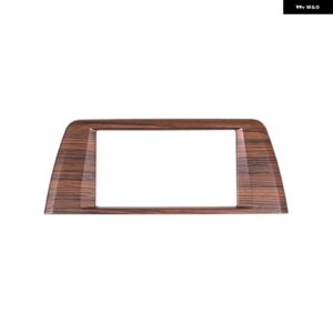 BMW ABS カーボン X1 F48 2016-2019 カーセンターコンソール GPS ナビゲーション画面 装飾 フレームカバー トリム自動車 - Pine Wood Grain