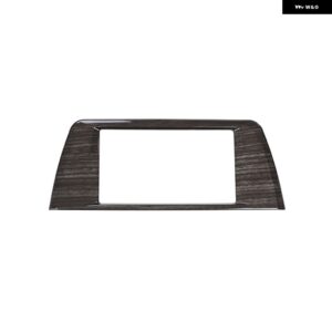 BMW ABS カーボン X1 F48 2016-2019 カーセンターコンソール GPS ナビゲーション画面 装飾 フレームカバー トリム自動車 - Black Wood Grain