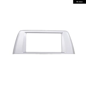 BMW ABS カーボン X1 F48 2016-2019 カーセンターコンソール GPS ナビゲーション画面 装飾 フレームカバー トリム自動車 - Silver