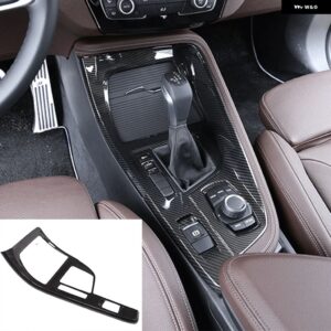 BMW X1 F48 X2 F47 2016-2022 LHD ABS 1個 コンソールギアシフトパネル 装飾 カバー トリム - Carbon Fiber-A