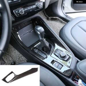BMW X1 F48 X2 F47 2016-2022 LHD ABS 1個 コンソールギアシフトパネル 装飾 カバー トリム - Black Wood Grain B