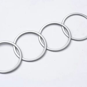 BMW カーボン X1 X2 F47 F48 2 シリーズ アクティブツアラー F45 F46 2015-2017 ドアスピーカー 装飾 リングカバー トリム - Silver