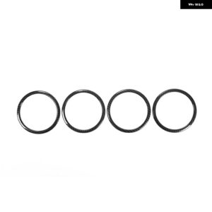 BMW カーボン X1 X2 F47 F48 2 シリーズ アクティブツアラー F45 F46 2015-2017 ドアスピーカー 装飾 リングカバー トリム - carbon fiber
