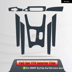BMW X3 F25 G01 X4 F26 G02 2011-2020 ドアセンターコンソール ギアフィルムセントラルエアコンナビゲーション TPU プロテクターフィルム - For X3 X4 11-172