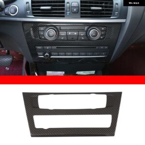 BMW カーボンスタイルカーエアコン音量調整フレームトリム CD パネルカバー X3 F25 X4 F26 2011-2017 - carbon fiber