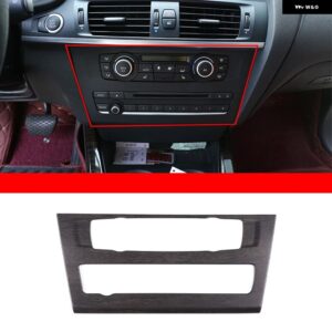 BMW カーボンスタイルカーエアコン音量調整フレームトリム CD パネルカバー X3 F25 X4 F26 2011-2017 - Oak Grain