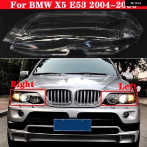 BMW X5 E53 2004-2006 フロント ヘッドライト レンズカバー オートシェル ヘッドランプ ランプシェード ヘッドライト ランプカバー ランプカバー ガラス - Left