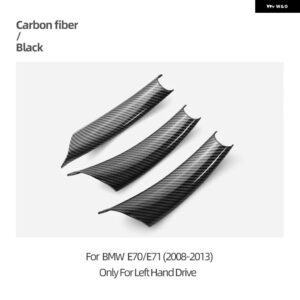 BMW インナードアパネルハンドルトリムカバー E70 E71 X5 X6 2008-2013 カーボンアームレスト インテリア - LHD