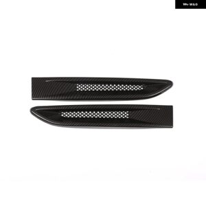 ジャガー ABS カーボン/ブラック XF XE F-PACE カーサイドフェンダーベントトリムカバー フェンダーサイドエアアウトレット 2個 - Carbon Fiber