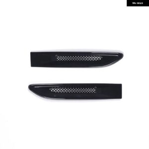 ジャガー ABS カーボン/ブラック XF XE F-PACE カーサイドフェンダーベントトリムカバー フェンダーサイドエアアウトレット 2個 - black
