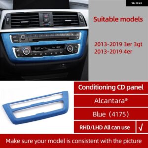 BMW アルカンターララップ F30 F32 F33 F34 F36 325I 3 4 シリーズセンターコンソール CD パネルカバー トリム ステッカー - Alcantara 4175