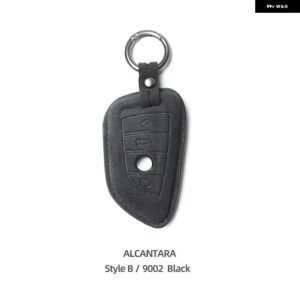 BMW 車リモートキーケースカバー アルカンタラ G20 G30 X3 G01 F25 X5 F15 X6 F16 F10 F07 F30 F32 F20 1 3 5 7 シリーズ - Style B Black