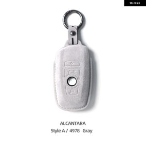 BMW 車リモートキーケースカバー アルカンタラ G20 G30 X3 G01 F25 X5 F15 X6 F16 F10 F07 F30 F32 F20 1 3 5 7 シリーズ - Style A Gray