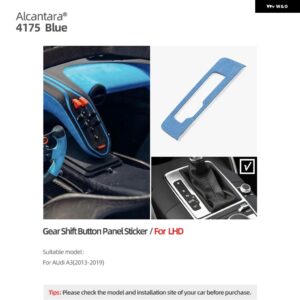 アウディ アルカンターラ A3 8V S3 RS3 2013-2019 ギアシフターパネルボタントリムフレーム 装飾 ステッカー カー インテリア - LHD 4175