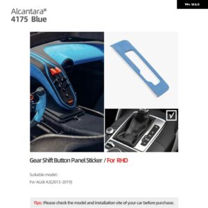 アウディ アルカンターラ A3 8V S3 RS3 2013-2019 ギアシフターパネルボタントリムフレーム 装飾 ステッカー カー インテリア - RHD 4175