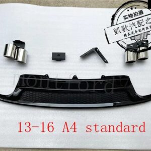 アウディ PP リアバンパー リップディフューザー排気エンドパイプ A4 B8 B8.5 スタンダードバンパー /SLINE バンパー 2009-2016 S4 スタイル - 13-16 A4 standard7