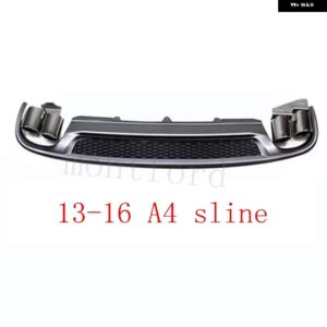 アウディ PP リアバンパー リップディフューザー排気エンドパイプ A4 B8 B8.5 スタンダードバンパー /SLINE バンパー 2009-2016 S4 スタイル - 13-16 A4 sline9