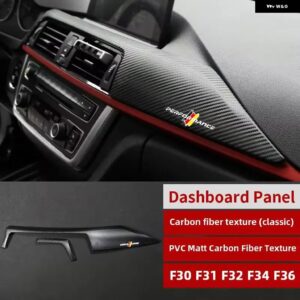 BMW アルカンターララップ ダッシュボード パネル ABS カバー トリム インテリア 装飾 F30 F31 F32 F34 F36 3GT 3 4 シリーズ - Carbon Texture