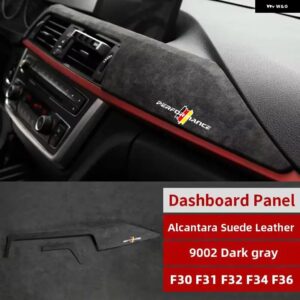 BMW アルカンターララップ ダッシュボード パネル ABS カバー トリム インテリア 装飾 F30 F31 F32 F34 F36 3GT 3 4 シリーズ - 9002 Dark Grey