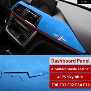 BMW アルカンターララップ ダッシュボード パネル ABS カバー トリム インテリア 装飾 F30 F31 F32 F34 F36 3GT 3 4 シリーズ - 4175 Sky Blue