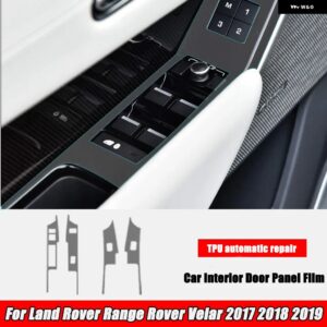 ランドローバー レンジローバー ヴェラール 2019-2017 ステアリング ホイール センター コンソール ギア フィルム セントラル AC ナビゲーション プロテクタ - 6