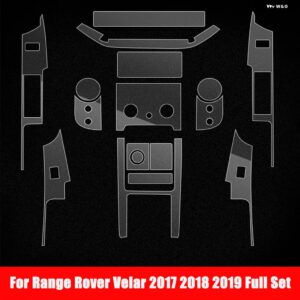 ランドローバー レンジローバー ヴェラール 2019-2017 ステアリング ホイール センター コンソール ギア フィルム セントラル AC ナビゲーション プロテクタ - 9