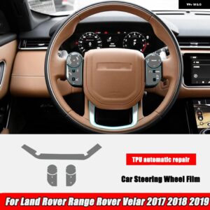 ランドローバー レンジローバー ヴェラール 2019-2017 ステアリング ホイール センター コンソール ギア フィルム セントラル AC ナビゲーション プロテクタ - 5
