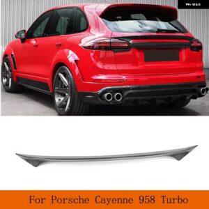 ポルシェ カーボンミドル スポイラー ウィング トランク リップブーツカバー カイエン 958 ターボ SUV 4 ドア GTS スポーツ S スポ - FRP Matte Black