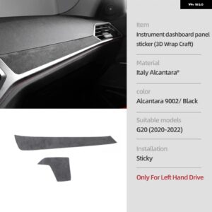 BMW G20 320I 325I 330I アルカンターラ インテリア トリム ステアリング ホイール フレーム カーセンター コンソール カバー パネル ステッカー - Instrument LHD