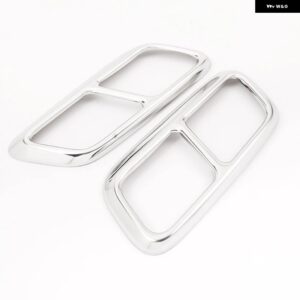 ランドローバー ステンレスカースタイリングマフラーカバー トリム レンジローバー スポーツ RR スポーツ L494 2018 2019 2020 - Bright silver