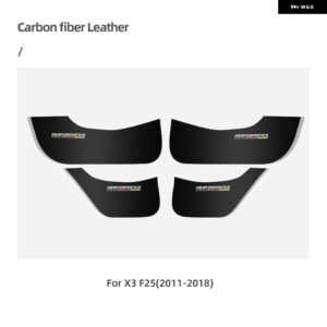 BMW ドアアンチキックパッド レザー PVC ドアフィルム ステッカー E90 F30 F10 F07 F20 F25 F26 F15 F16 E84 F48 X1 X3 X5 - X3 F25 2011-2018