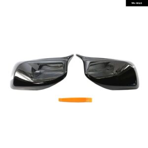 BMW バックミラー カバー キャップ カーボン / ブラック 5 シリーズ E60 E61 E63 E64 2004-2008 520I 525I 528I 528XI 530I - Black One Pair