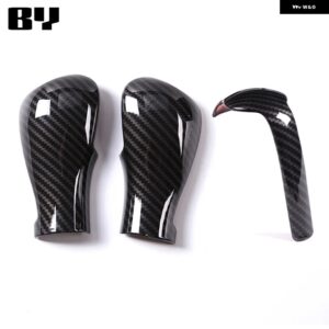 ランドローバー カーギアヘッド シフトノブ ハンドルカバー トリム ステッカー 2005-13 レンジローバー ヴォーグ L322 スポーツ L320 RR スポーツ - 3PCS Carbon fiber