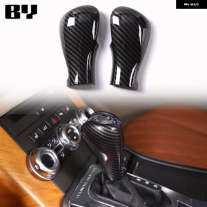ランドローバー カーギアヘッド シフトノブ ハンドルカバー トリム ステッカー 2005-13 レンジローバー ヴォーグ L322 スポーツ L320 RR スポーツ - 2PCS Carbon fiber