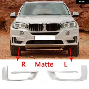 BMW フォグランプ フレームカバー X5 F15 2014-2018 車 ABS フロント フォグランプ フロントバンパー フォグランプ マットトリミングベゼルカバー - B style L and R