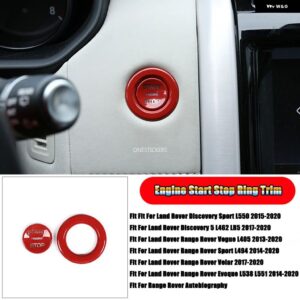 ランドローバー エンジン スタートストップボタンリングトリムカバー レンジローバー - red