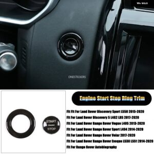 ランドローバー エンジン スタートストップボタンリングトリムカバー レンジローバー - black