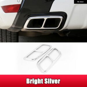 ランドローバー レンジローバー スポーツ L494 2018 2019 304 ステンレスマフラーマフラーテールカバー トリム ステッカー - Silver