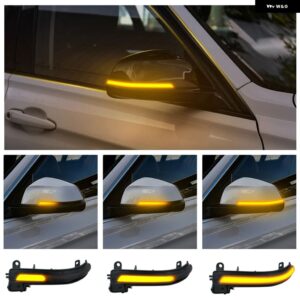 BMW ブラック LED ダイナミック ウィンカーライトサイドミラーフラッシュライト 1 2 3 4 X1 M シリーズ F20 F30 F31 F32 F33 F34 F36 E84 I3 - Yellow